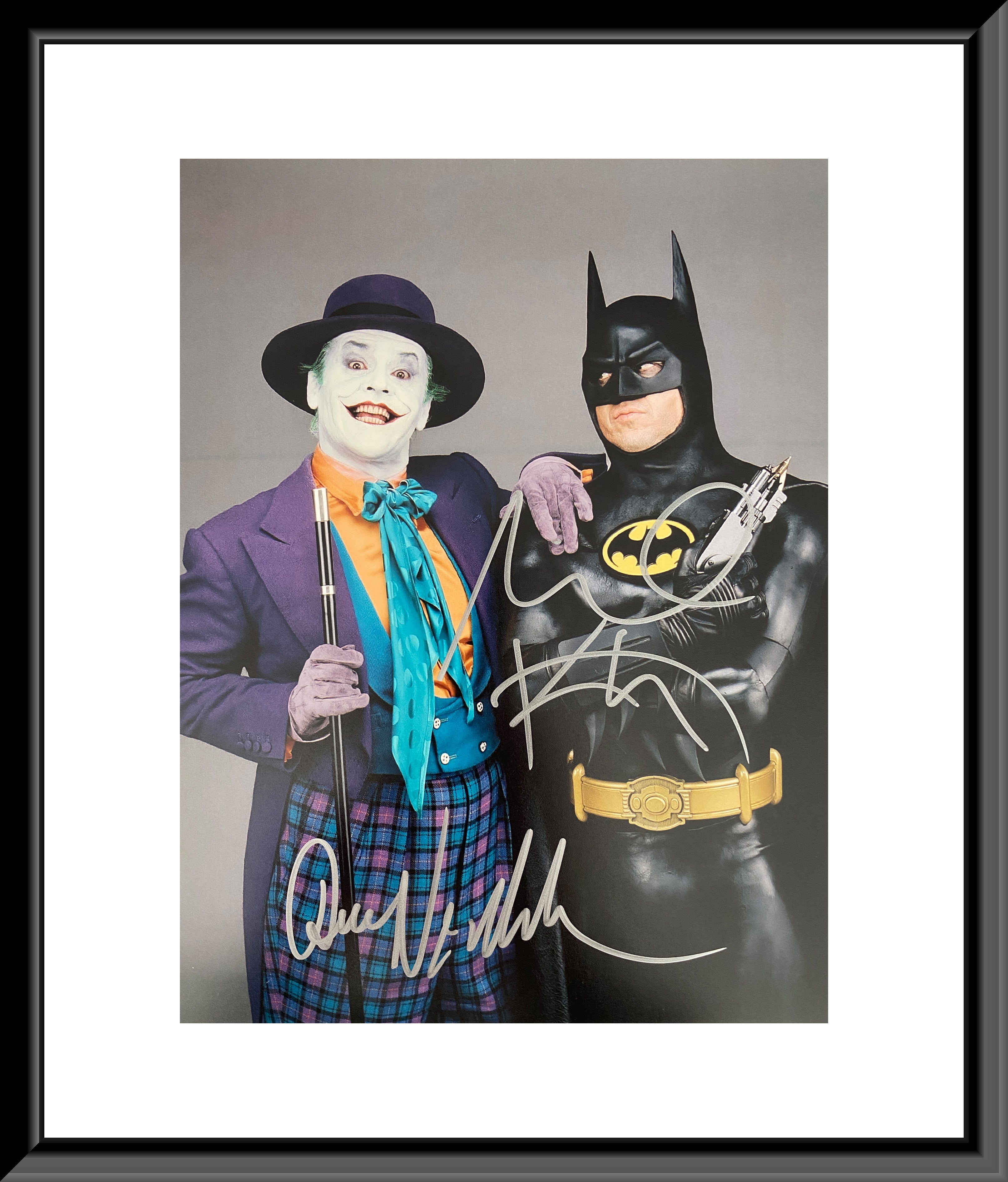 Jack Nicholson and Michael Keaton Batman autographed 8x10 Photo popular W/COA