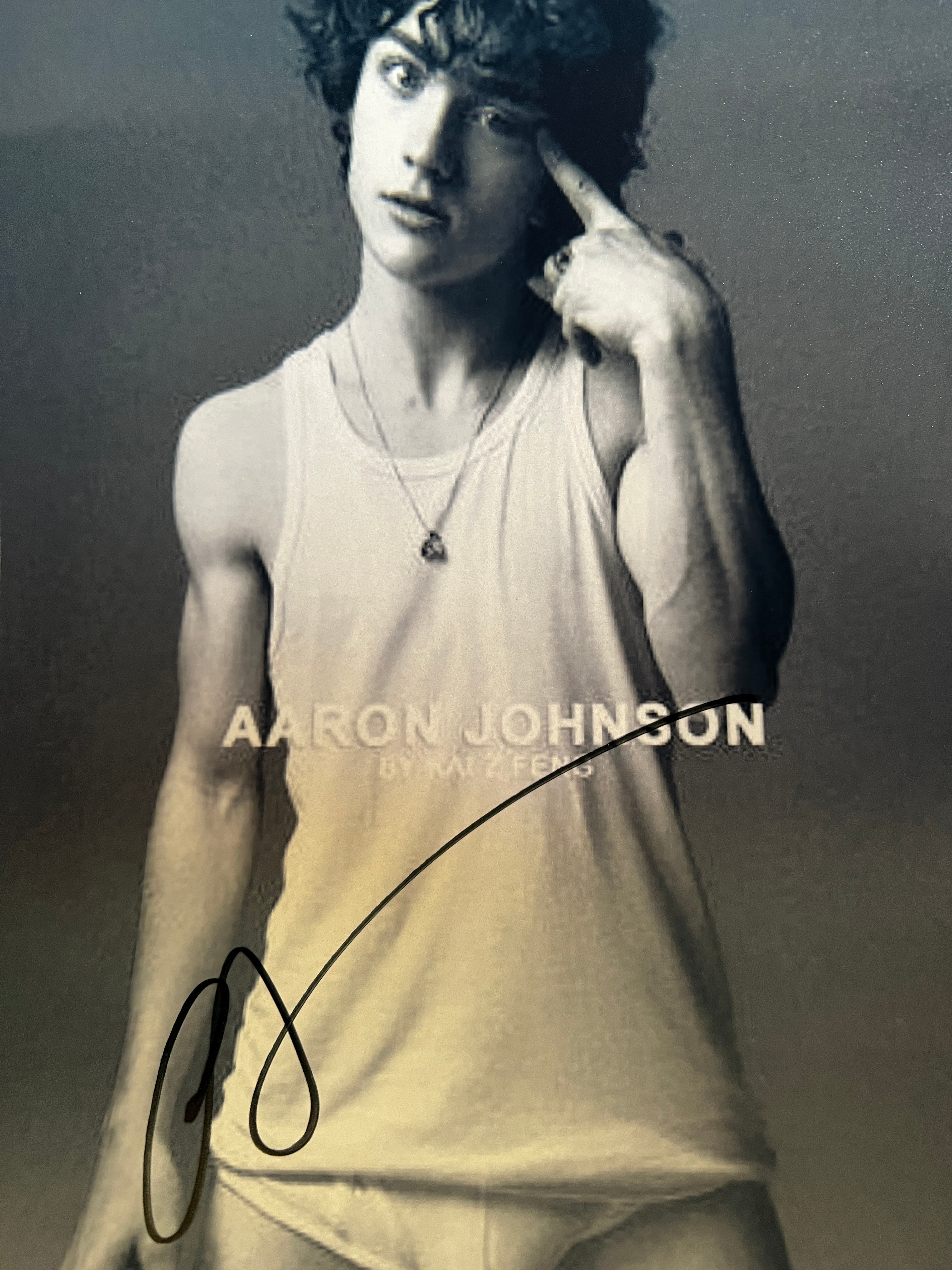 Aaron Johnson signed photo