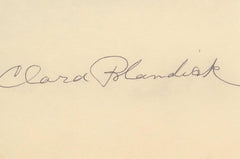 Clara Blandick Aunt Em Wizard of Oz signature cut. GFA Authenticated