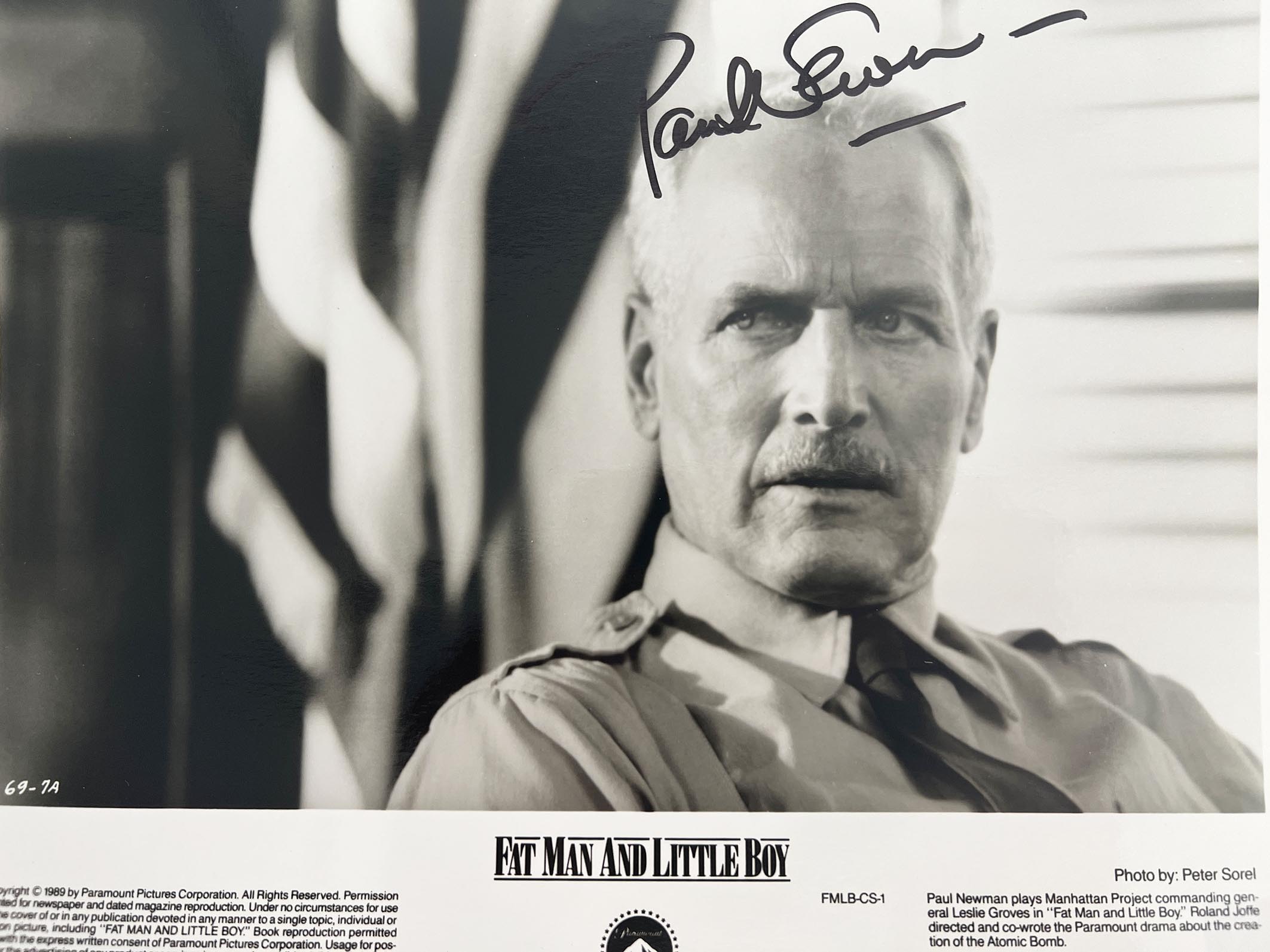 Fat Man and Little Boy Paul Newman signed movie photo