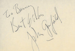 John Garfield signed note