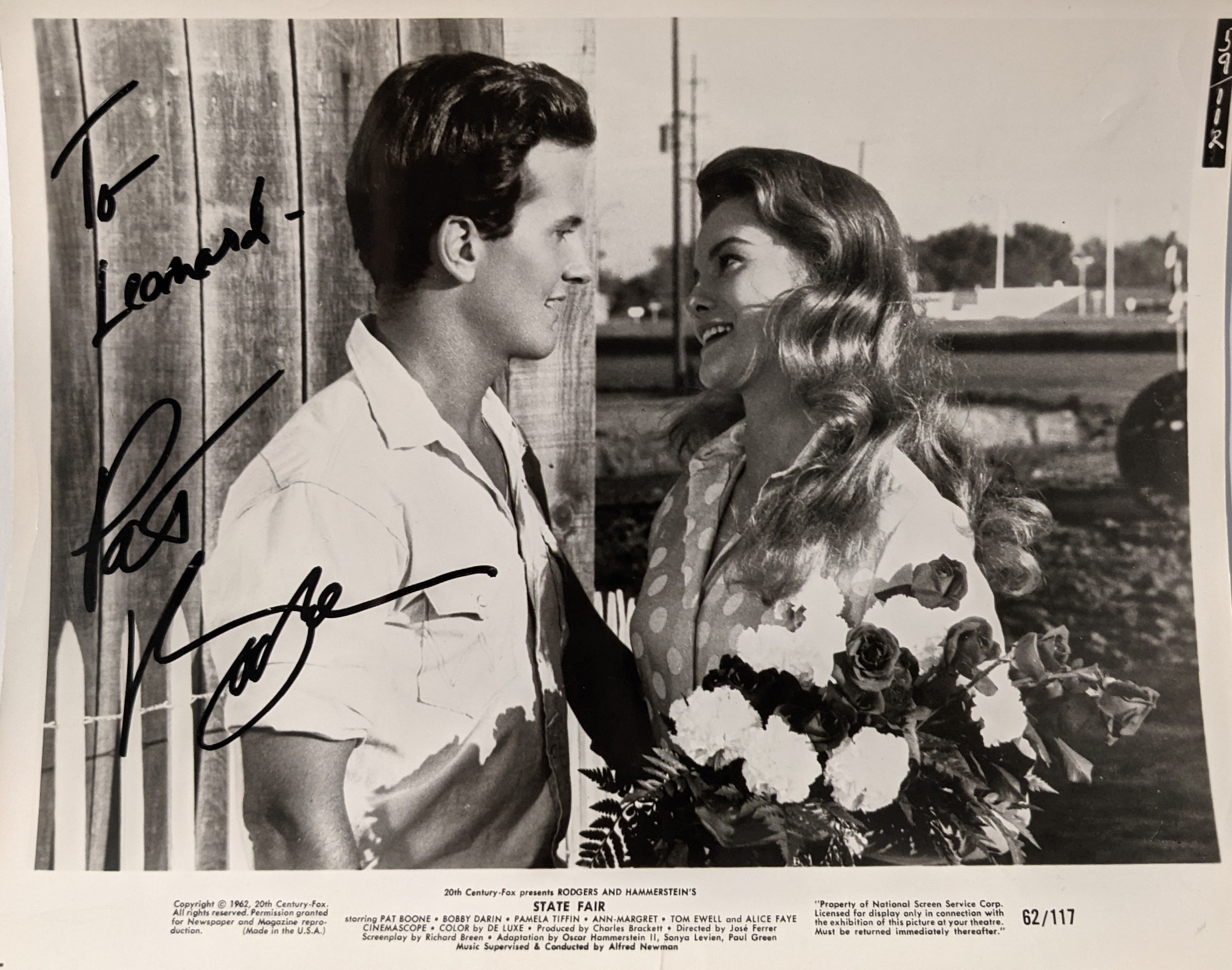 Pat Boone signed photo