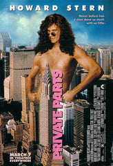 Private Parts original 1997 vintage advance double-sided one sheet movie poster