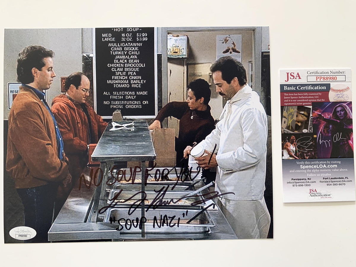 Seinfeld Soup Nazi Larry Thomas signed photo – JSA Authenticated