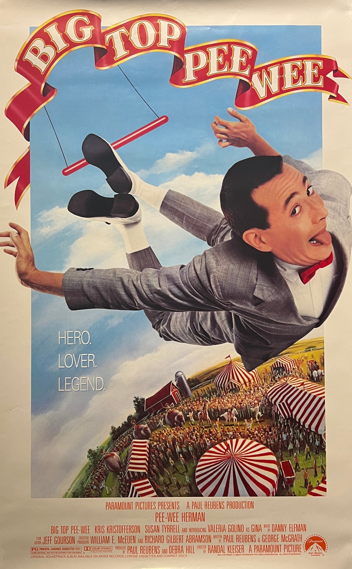 Big Top Pee Wee original movie poster