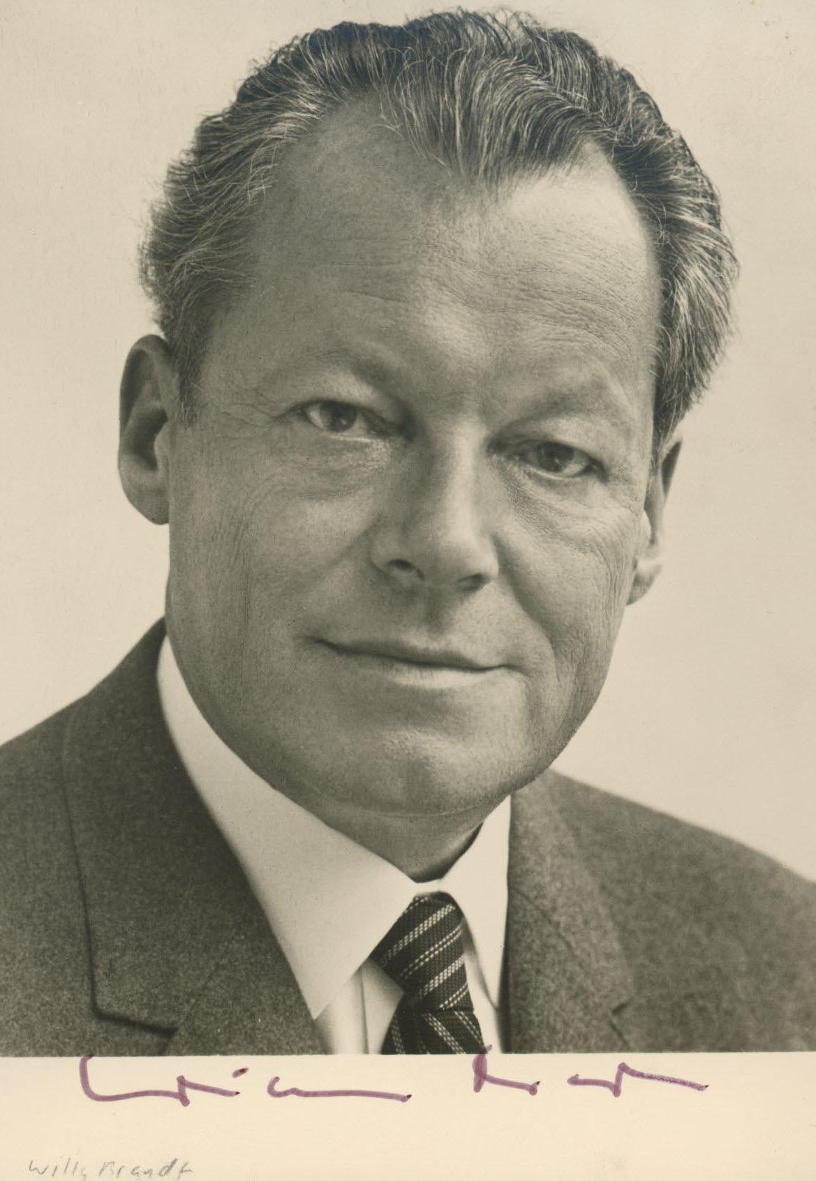 Willy Brandt signed photo