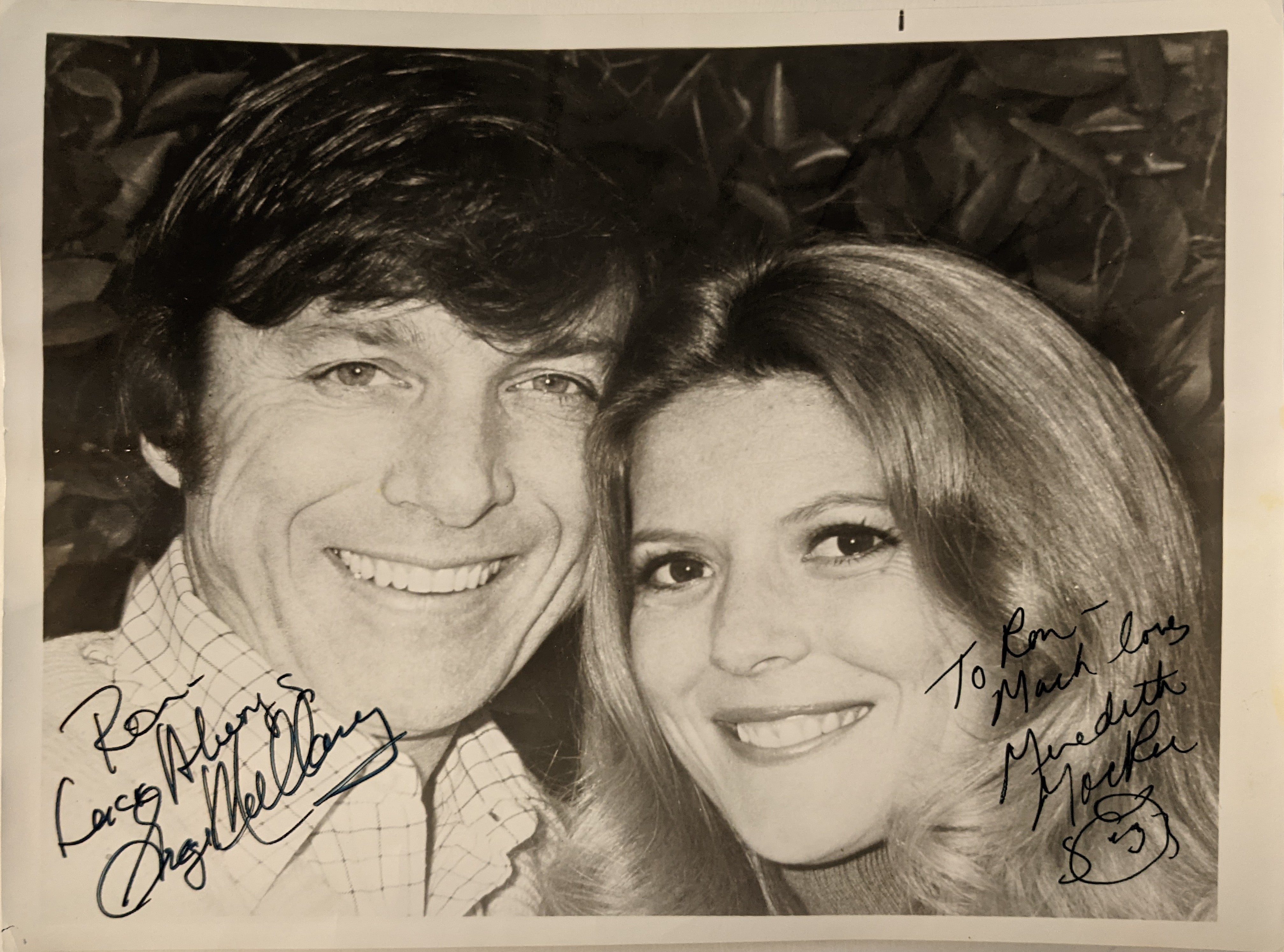 Meredith MacRae / Greg Mullavey signed photo