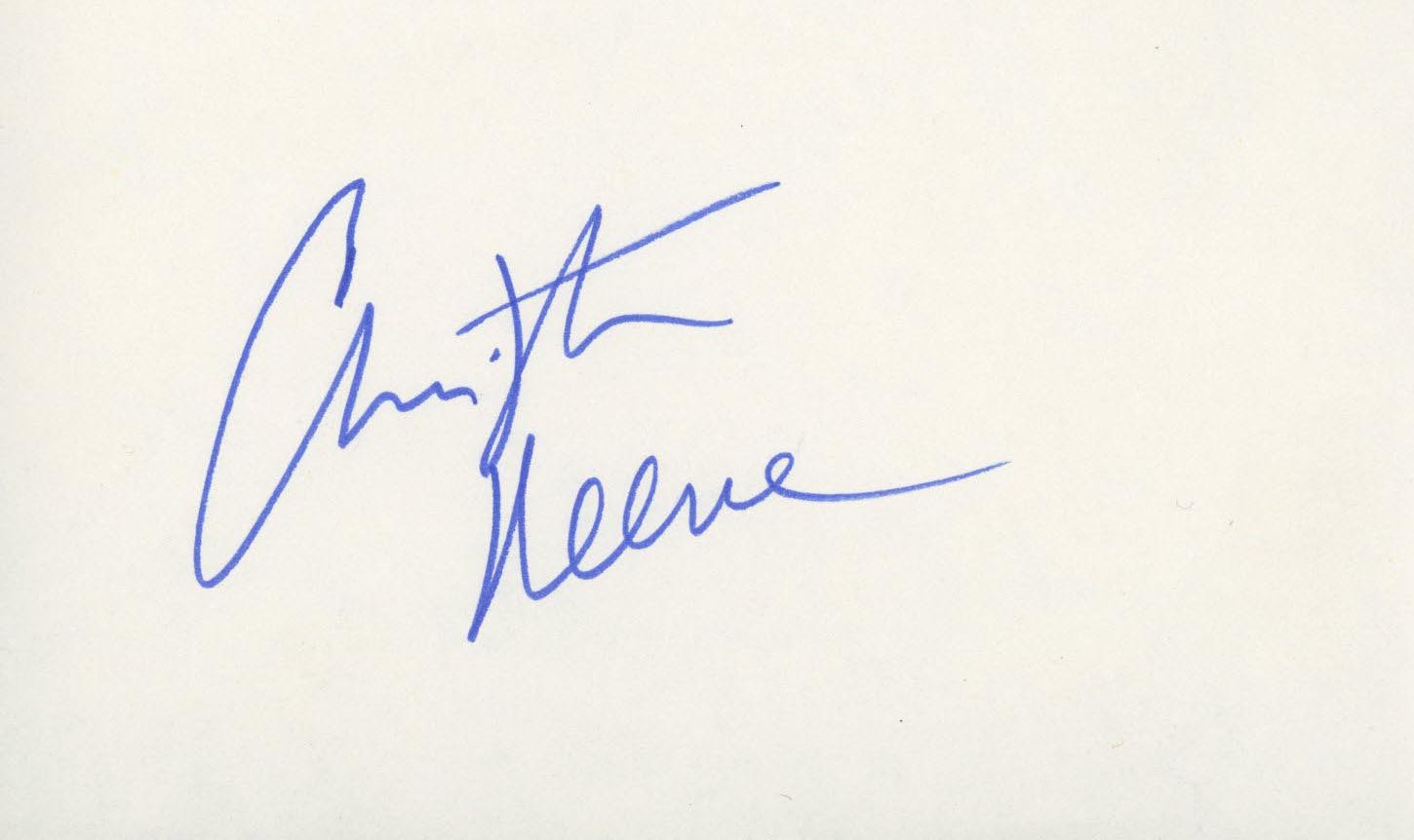 Christopher Reeve signature Superman cut