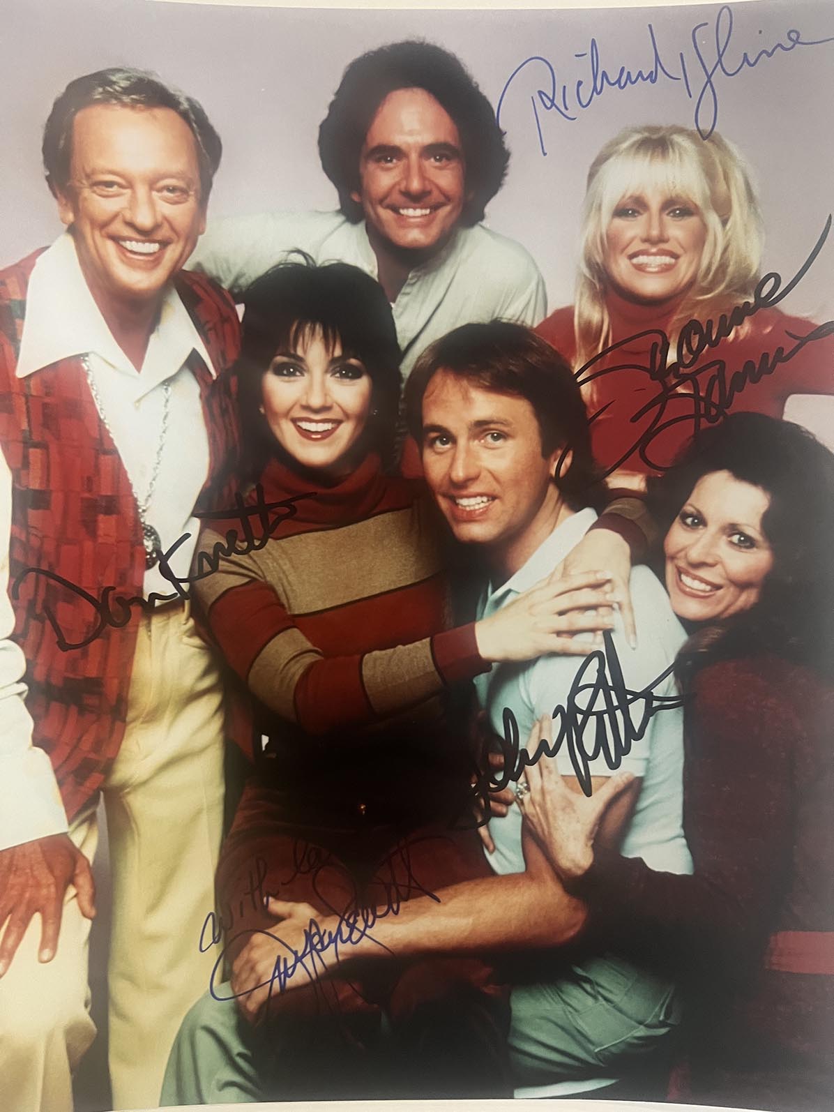 Three's Company signed photo