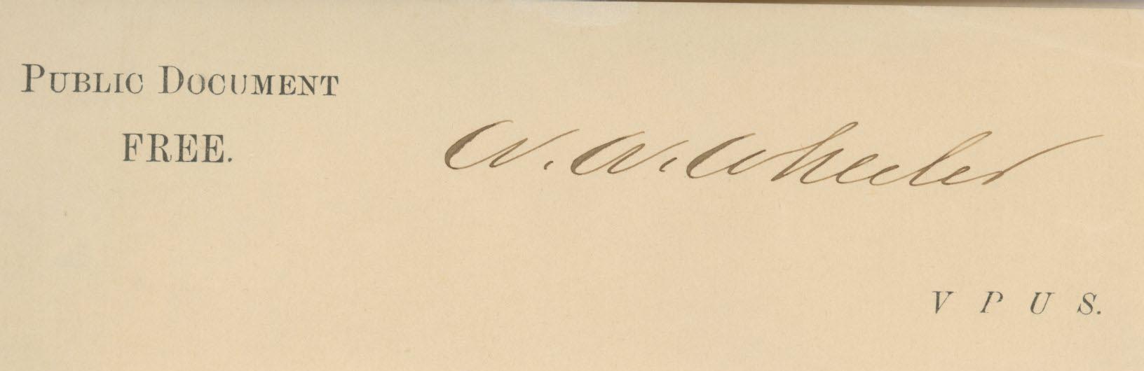 William M. Wheeler signature cut