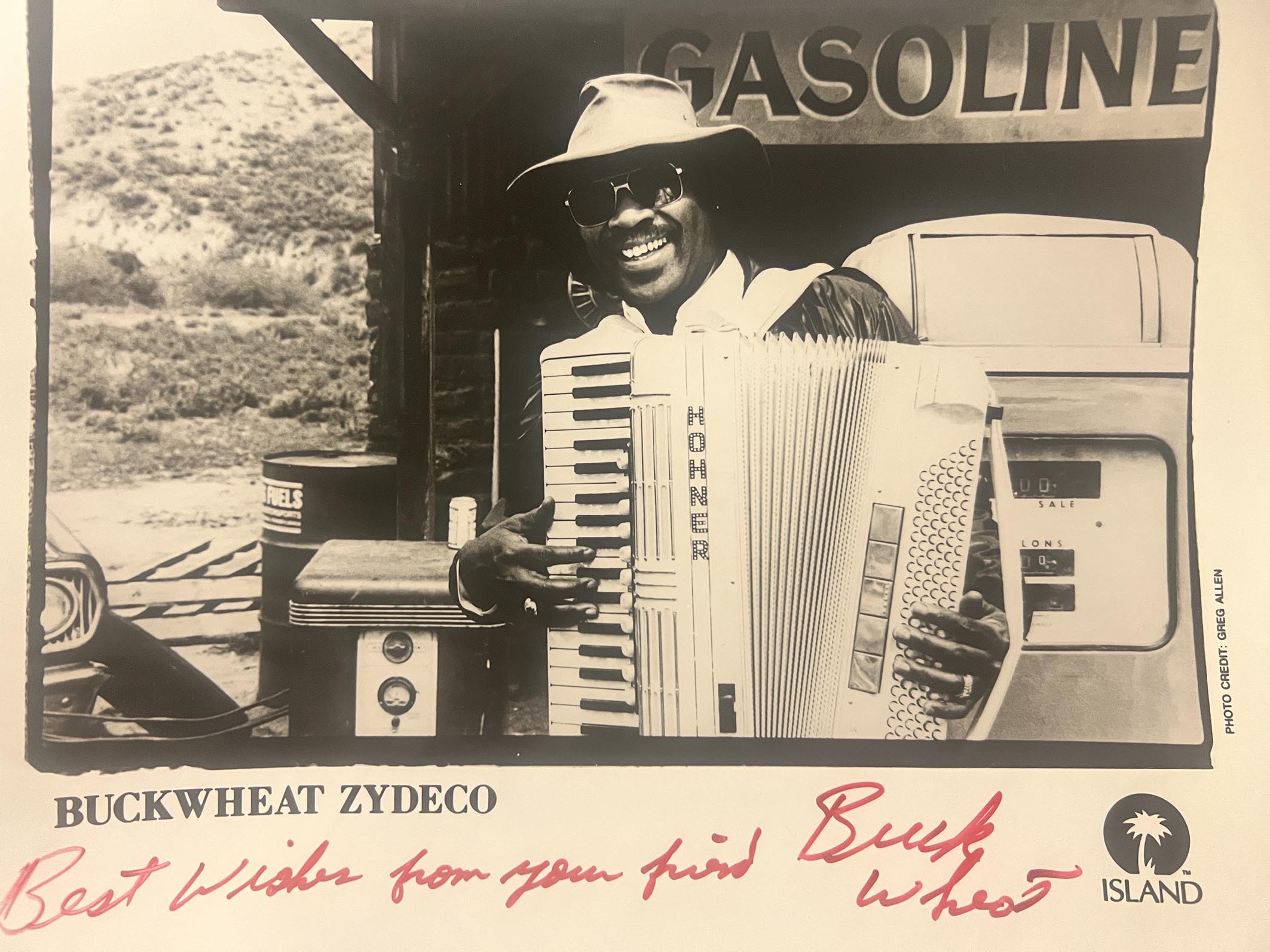 Buckwheat Zydeco signed photo