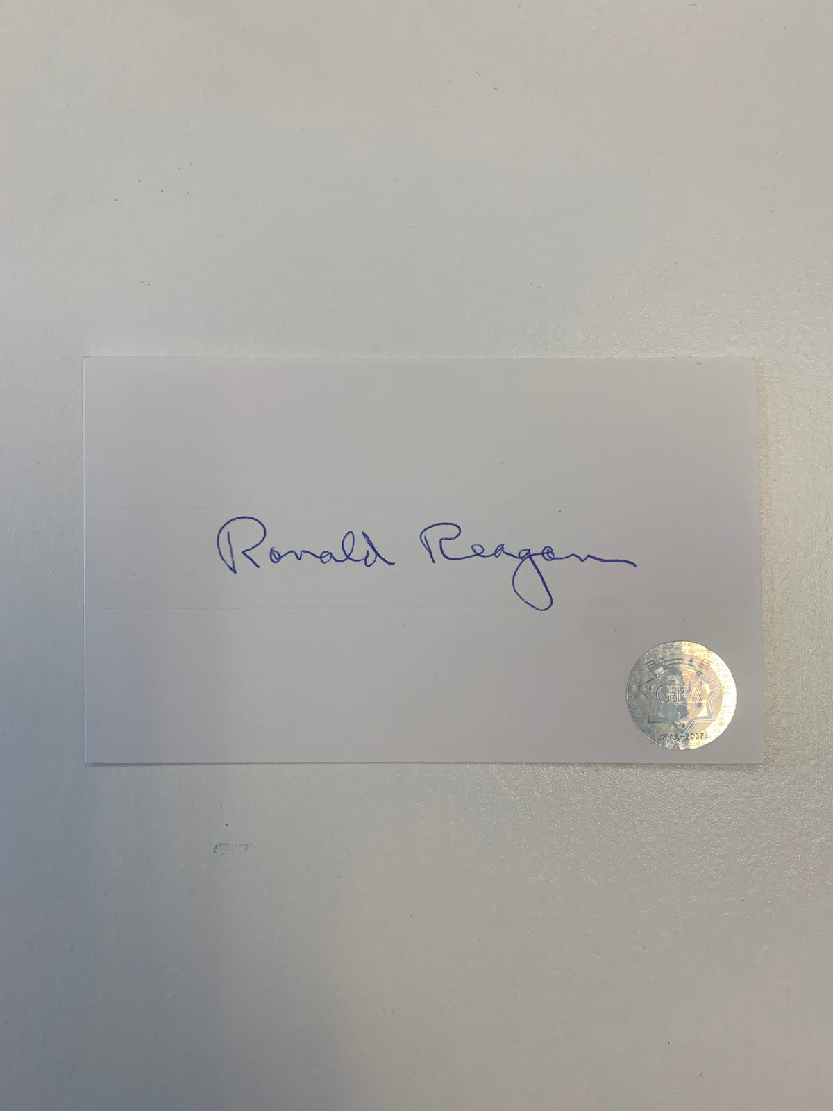 Ronald Reagan original signature. GFA Authenticated