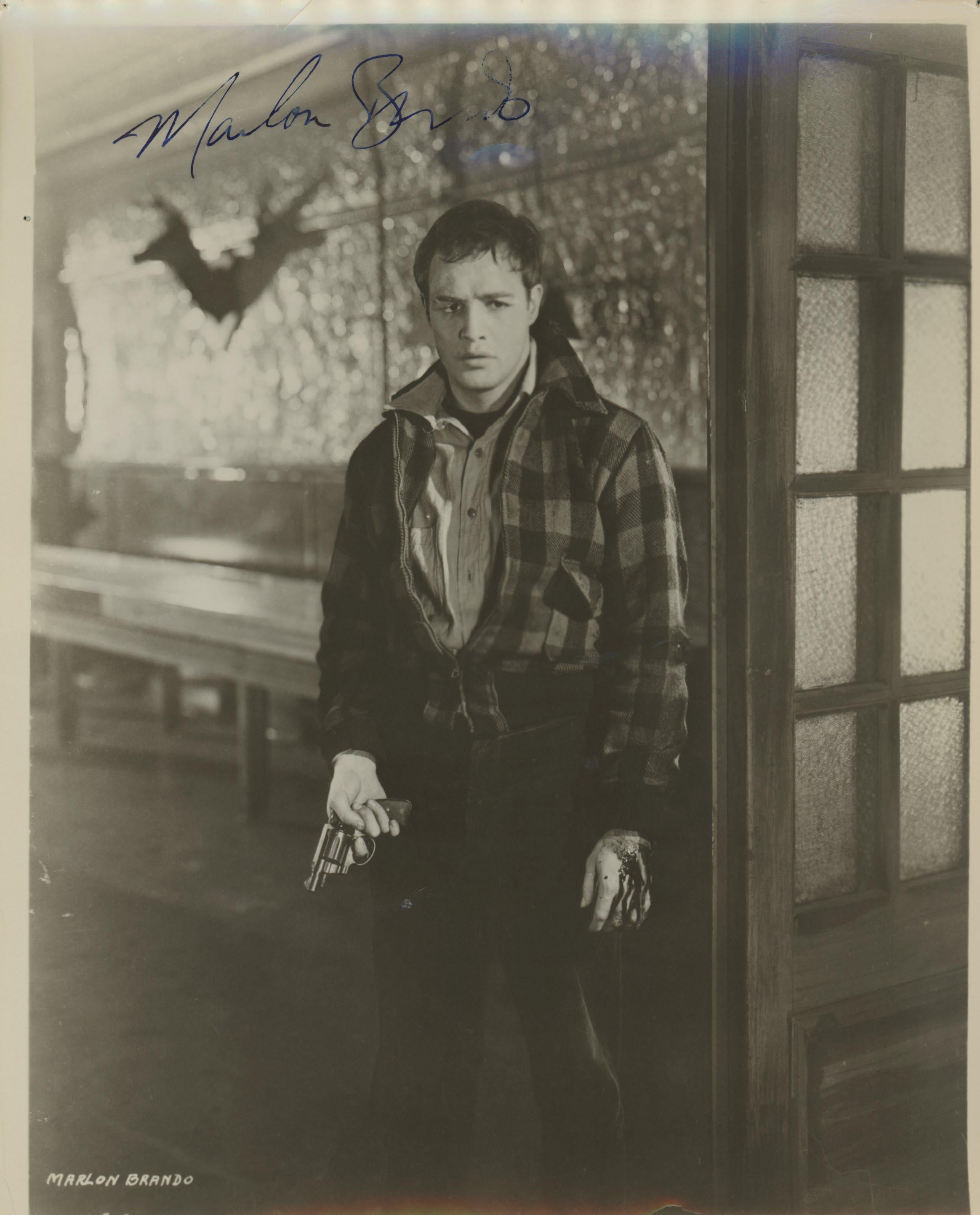 Marlon Brando signed "On the Waterfront" movie photo 