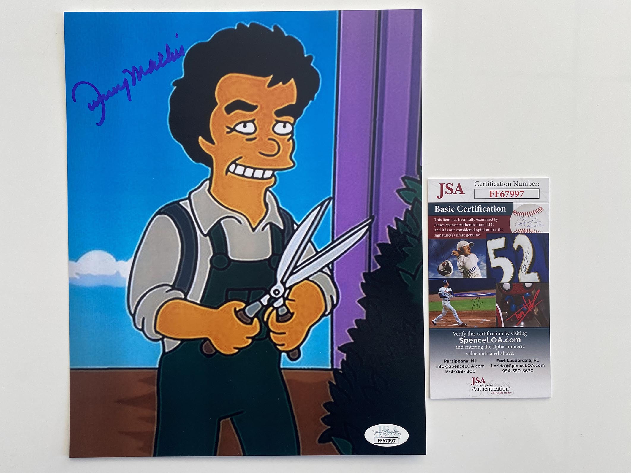 The Simpsons Johnny Mathis signed photo-JSA 