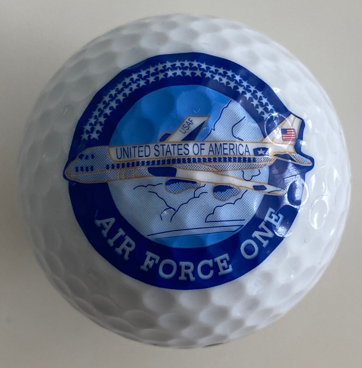 Air Force One Presidential Plane golf ball 